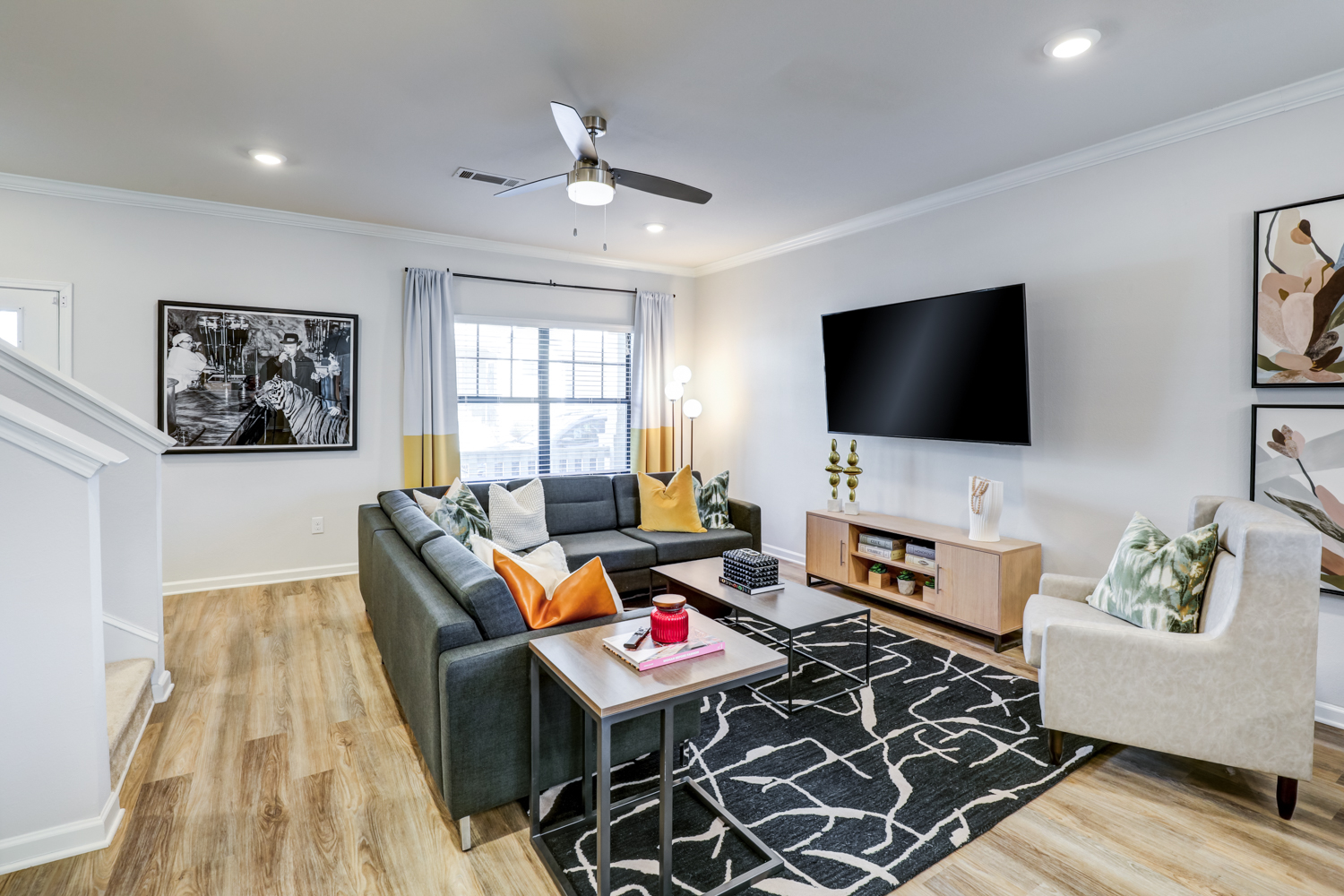 the collective at clemson apartments near clemson university living room